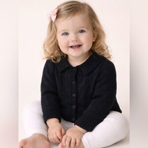 Cat & Jack Black Knit Cardigan NWT 12 Months